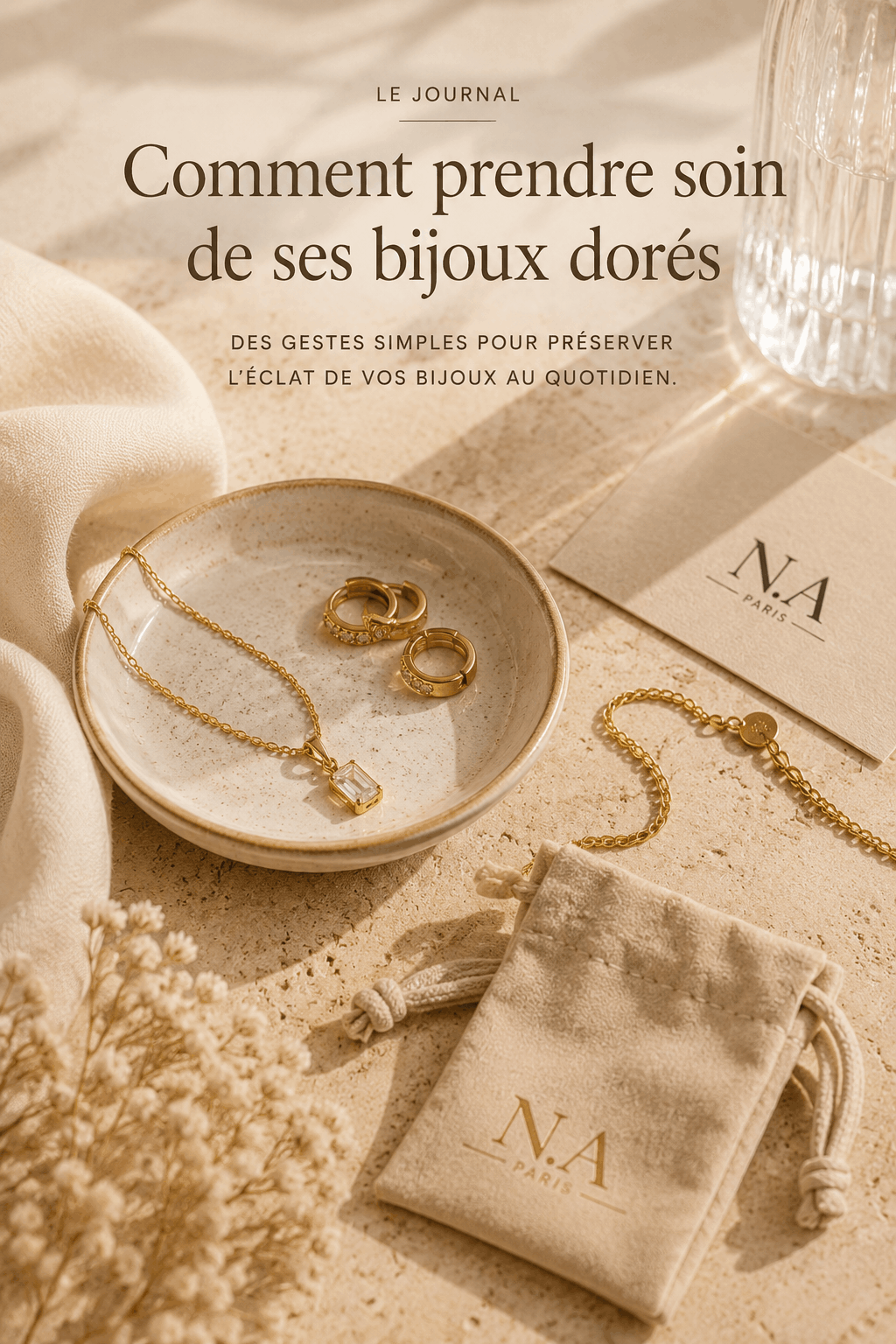 Comment prendre soin de ses bijoux dorés.
