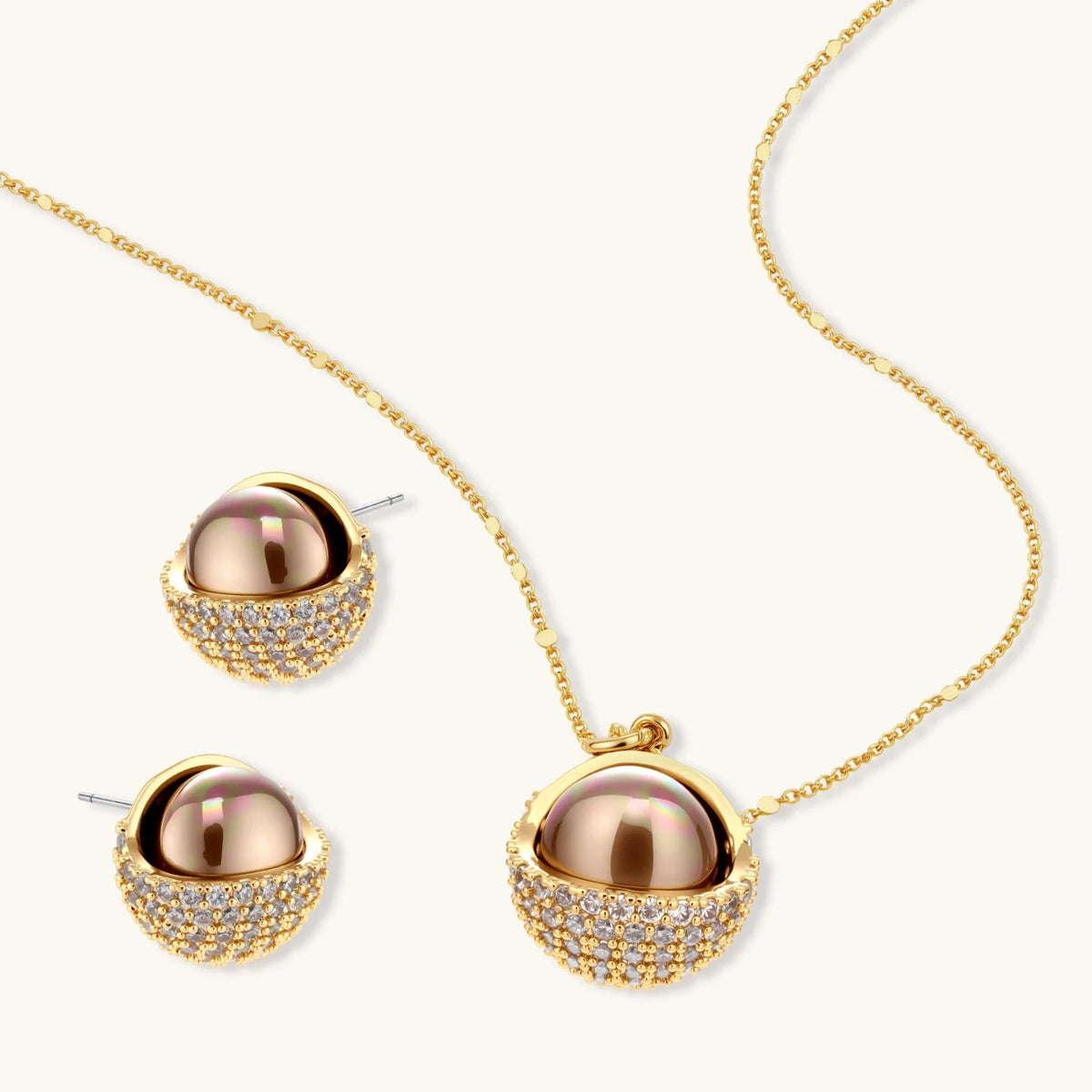 Parure Sphère Dorée — détail du bijou