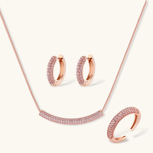 Parure Rose de Lumière — Noël Avélia Paris