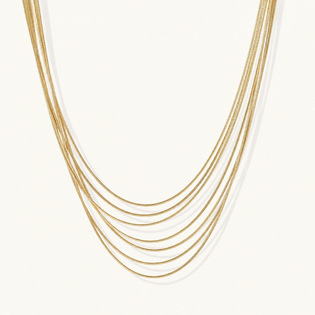 Collier Cascade Dorée