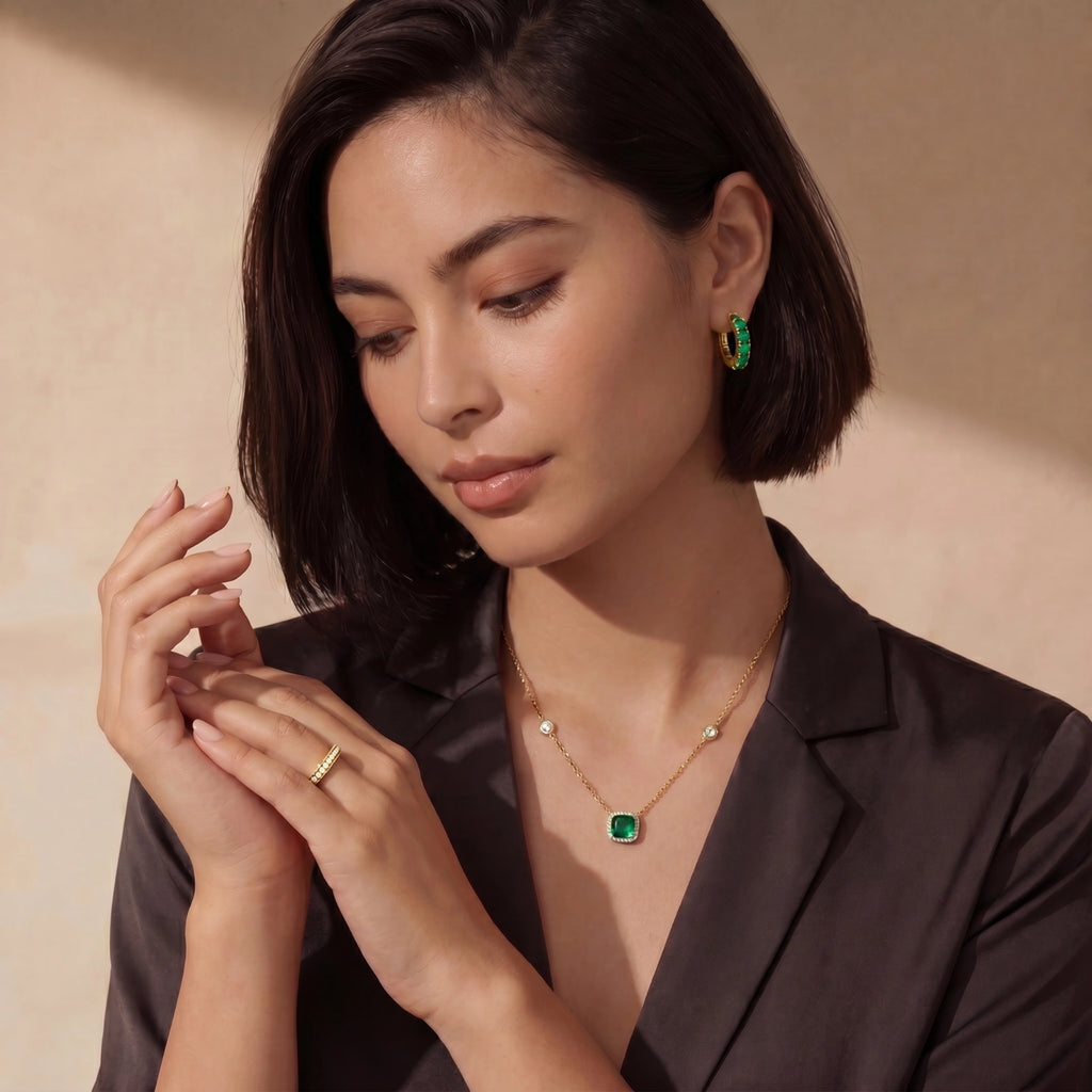 Collier Vert Émeraude